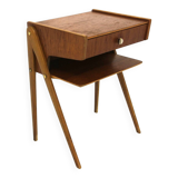 Scandinavian teak bedside table, Sweden, 1950s