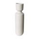 Long vase in white ceramic 30cm