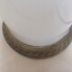 Bronze lamp from the end of the 19th in white opaline and strappings
