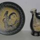 Decorative dish and pitcher signed "J P Tallon Vallauris"