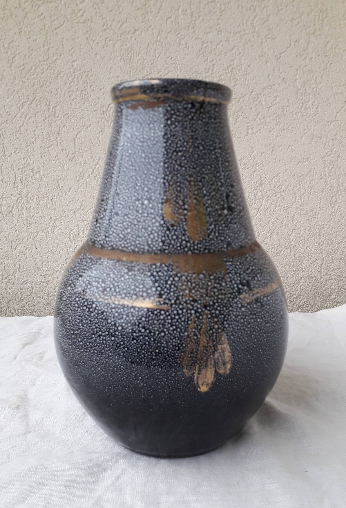 Black ceramic vase Forah