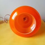 70s orange opaline pendant light