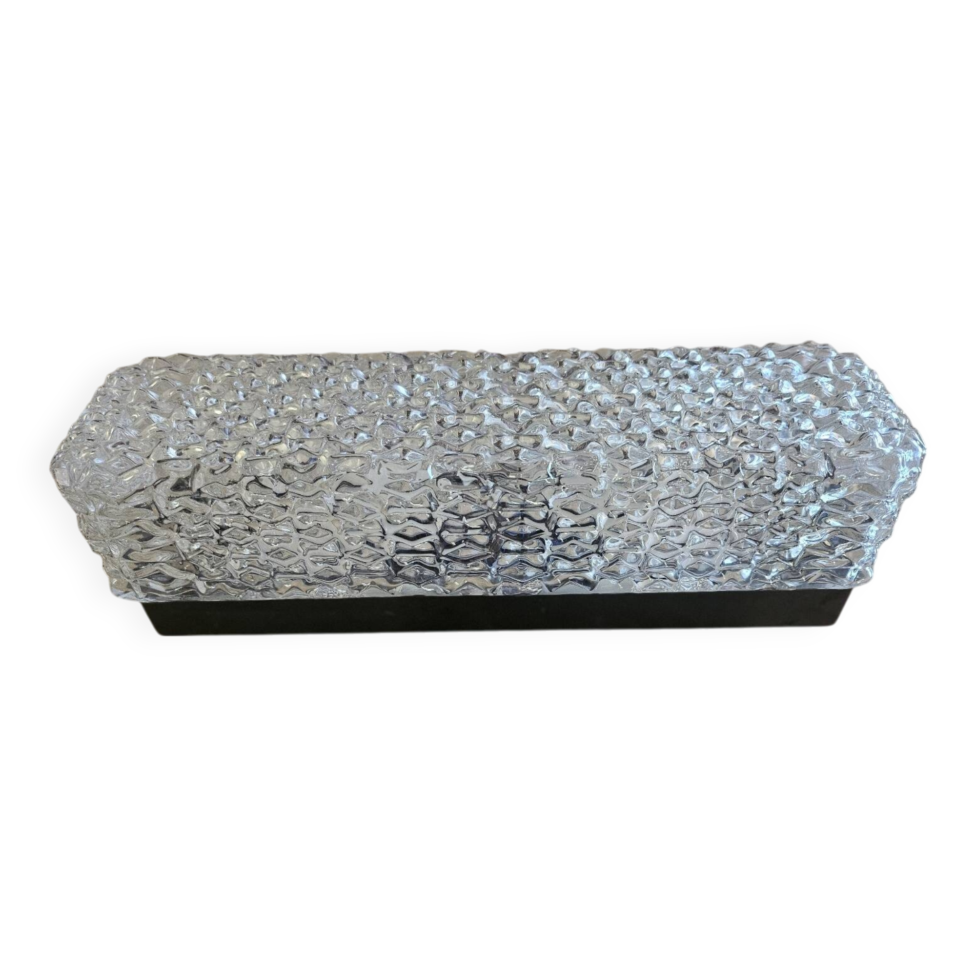 Hammered glass wall light