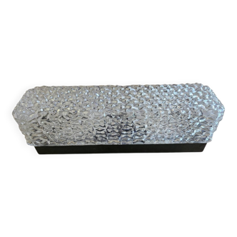 Hammered glass wall light