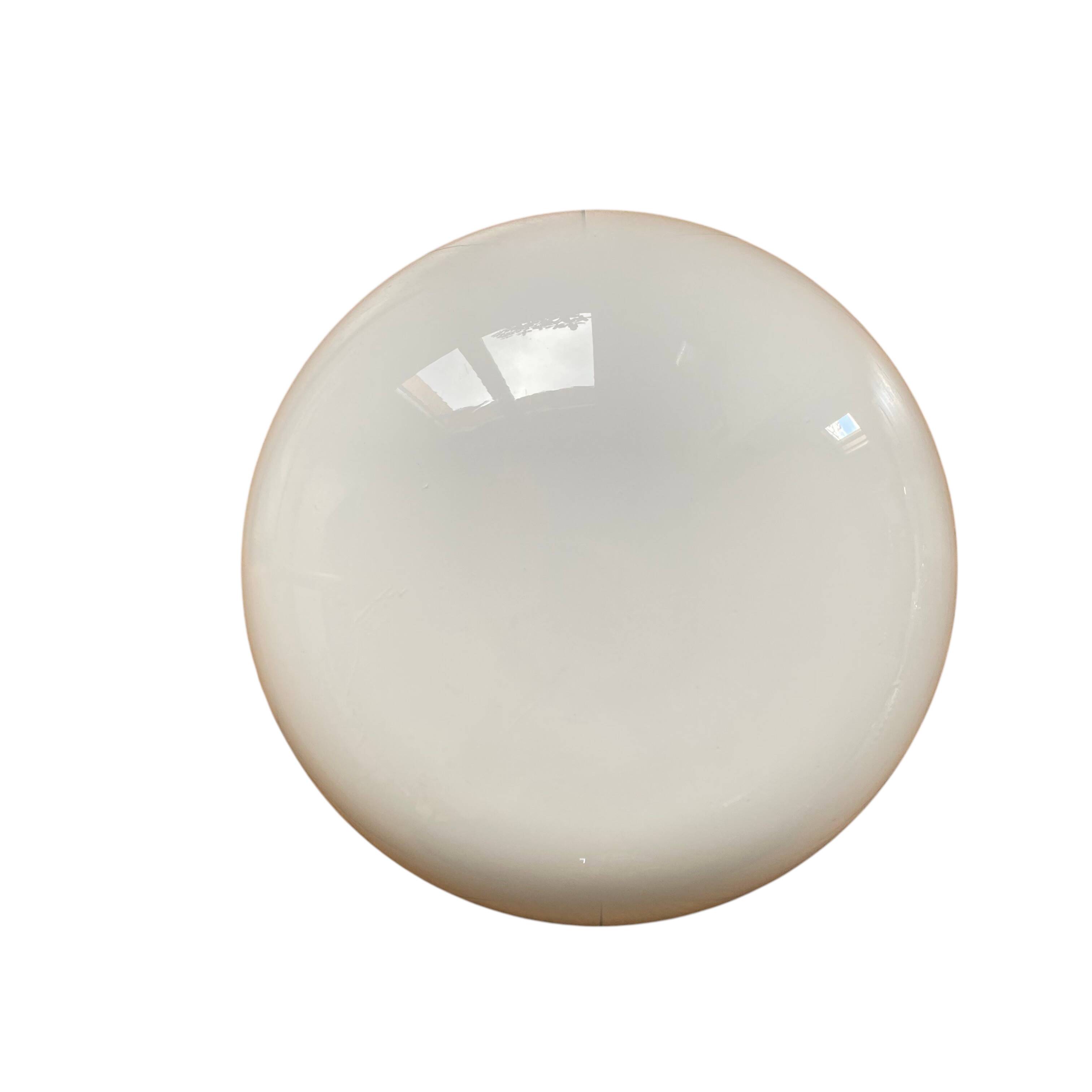 Wall-mounted ceiling light half-spherical 25 cm white opal glass