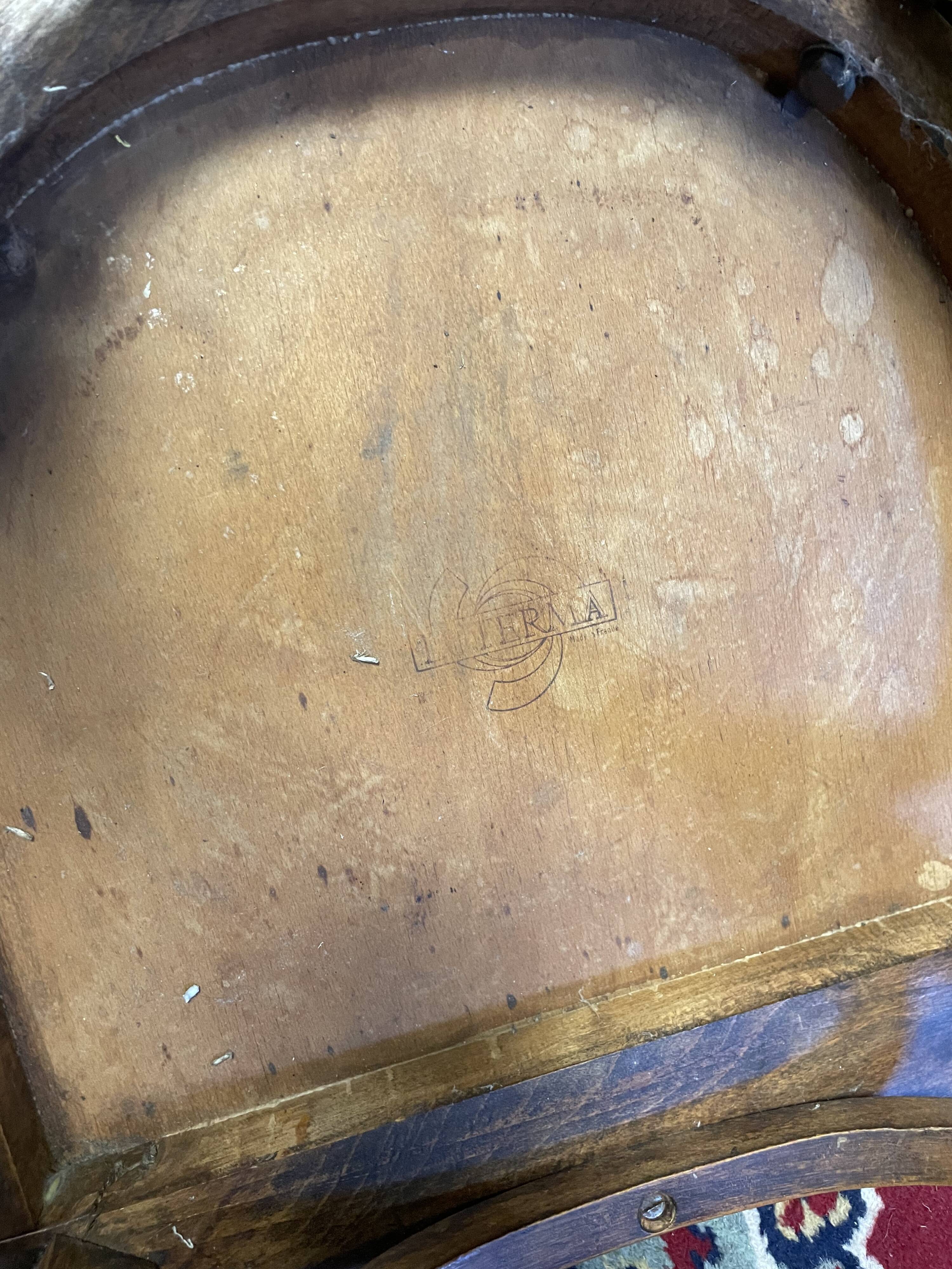 Set 4 vintage mismatched bistro chairs 50