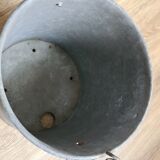 Old large zinc pot with lid / vintage Dimensions: 29x26
