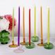 Amber Flat Candle Holder