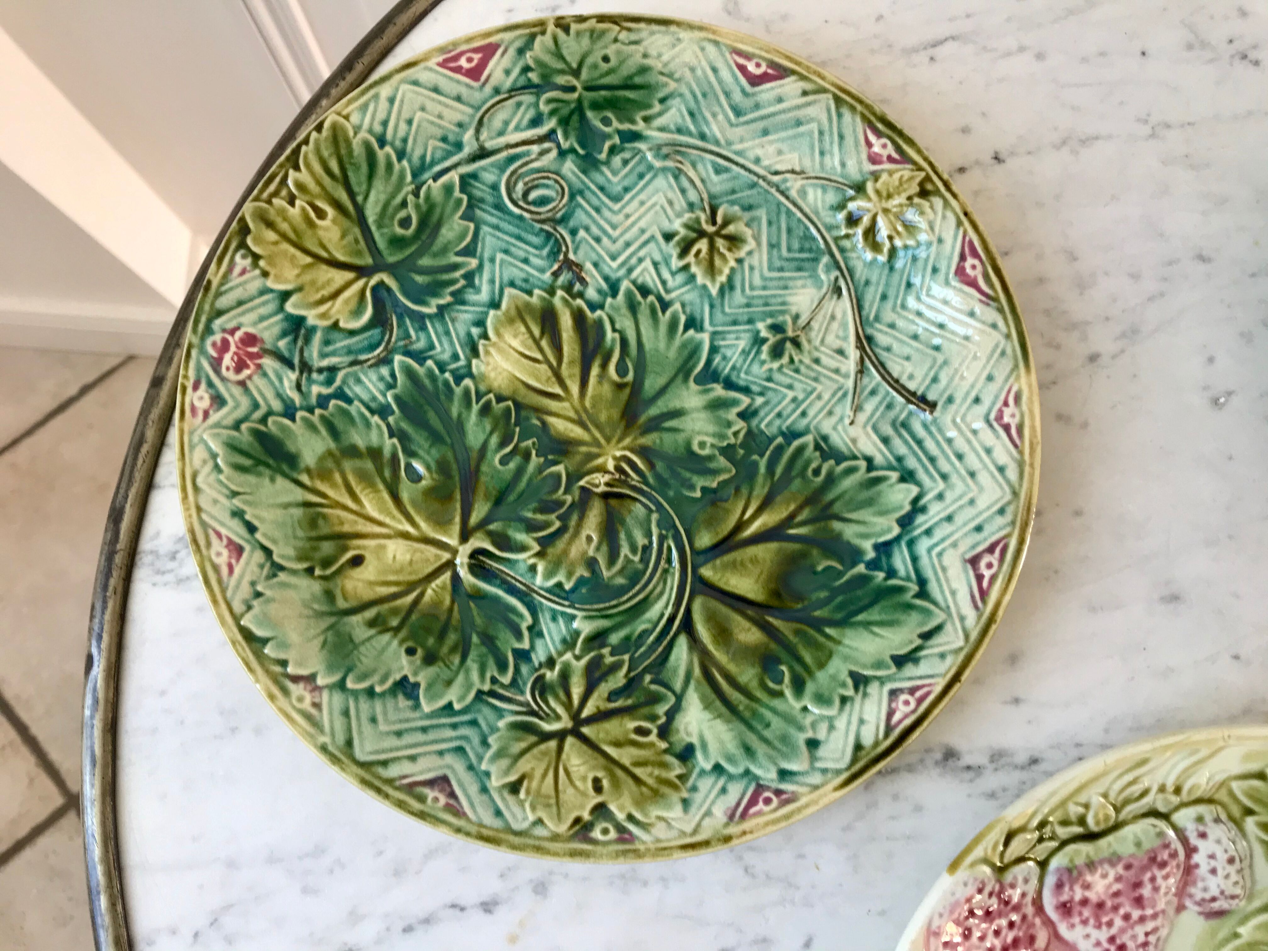 Trio of plates in old slurry late nineteenth century