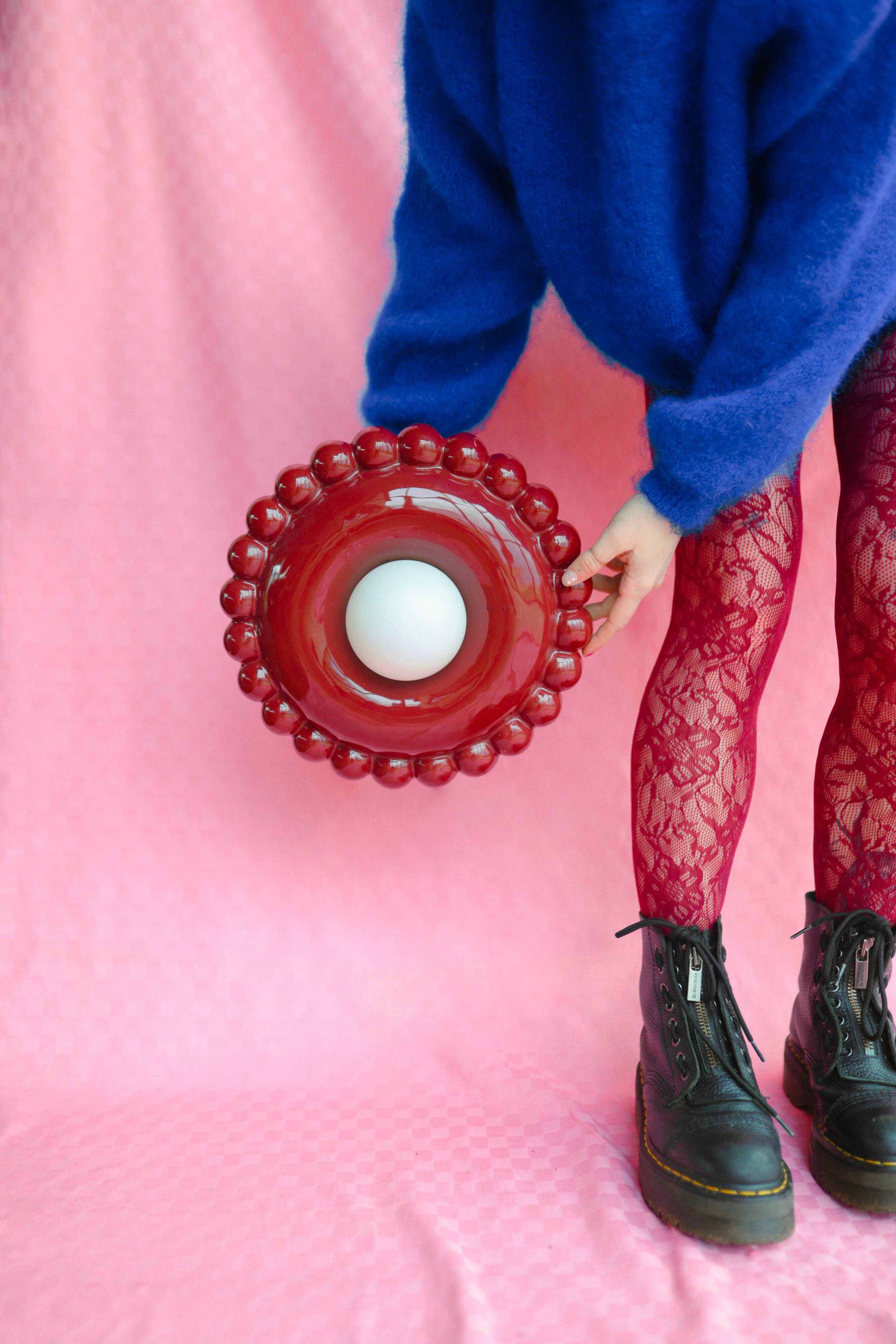 Luna Tall Bordeaux Wall Lamp