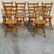 Set of 6 rustic pine chairs from the Vosges, 1980s.