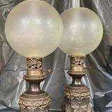Paire de lampe à huile à modérateur