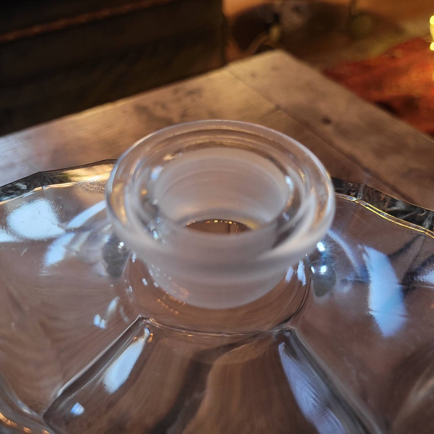 Molded glass carafe – perfume bottle style – 1970s–1990s