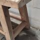 Old carpenter's workbench with eight metal drawers, industrial console