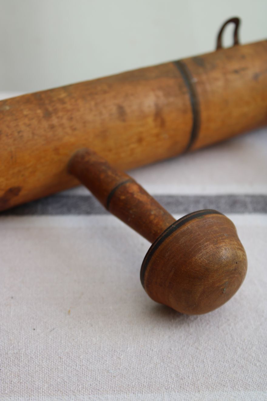 Old wooden coat rack