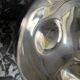 Empty apple pocket in silver metal 70s