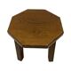 Tables d'appoint hexagonales brutalistes en chêne, années 1950, lot de 3
