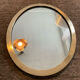 Vintage oval mirror in solid brass