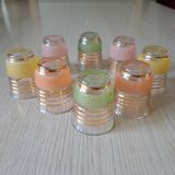 Suite of 8 granite glasses