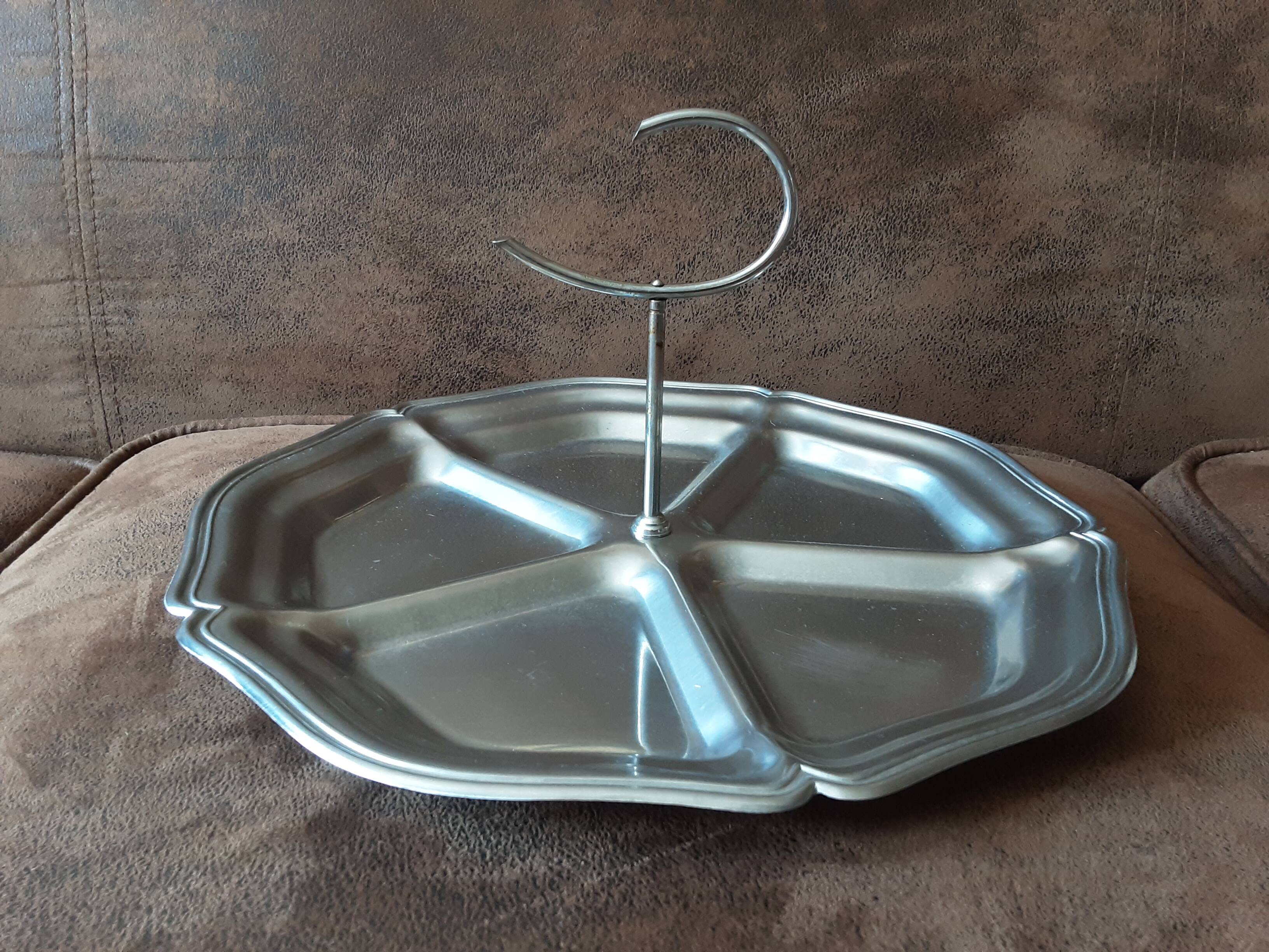 Stainless steel rotating dish