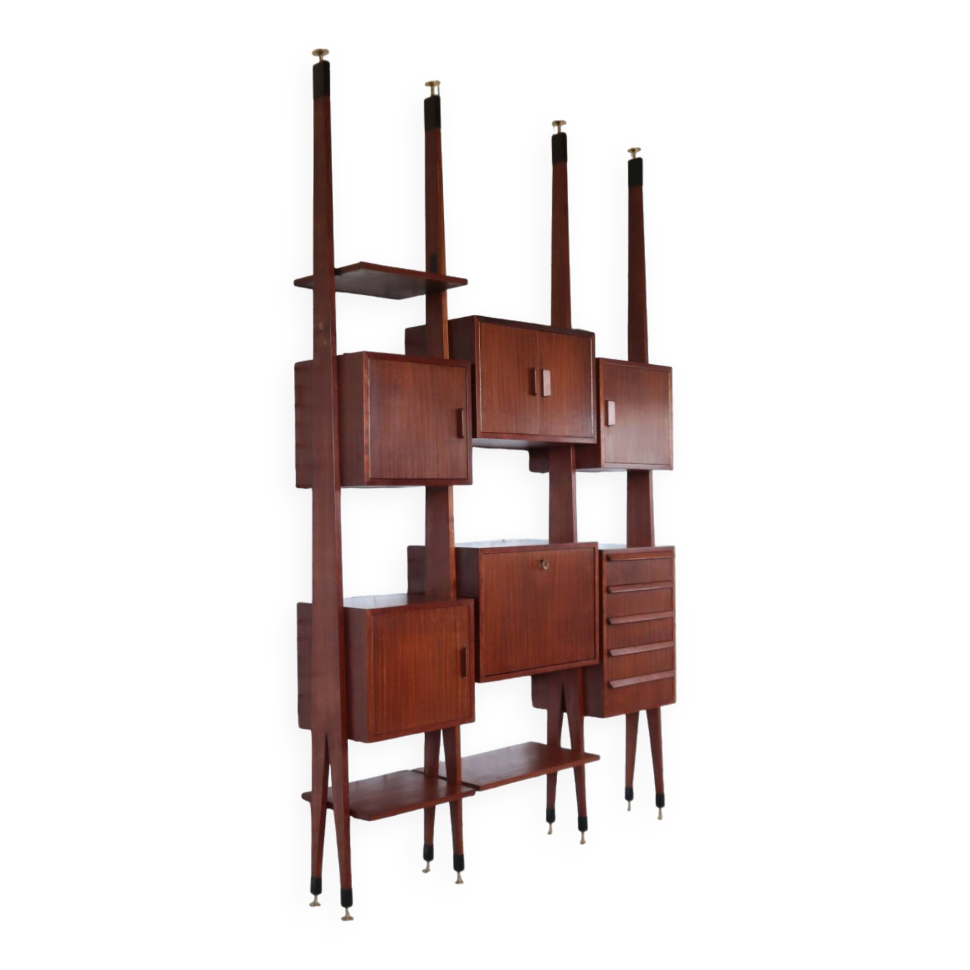 mid-century Italian Wall Unit & Bookcase, 1950s