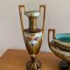 Art Nouveau fireplace set in majolica