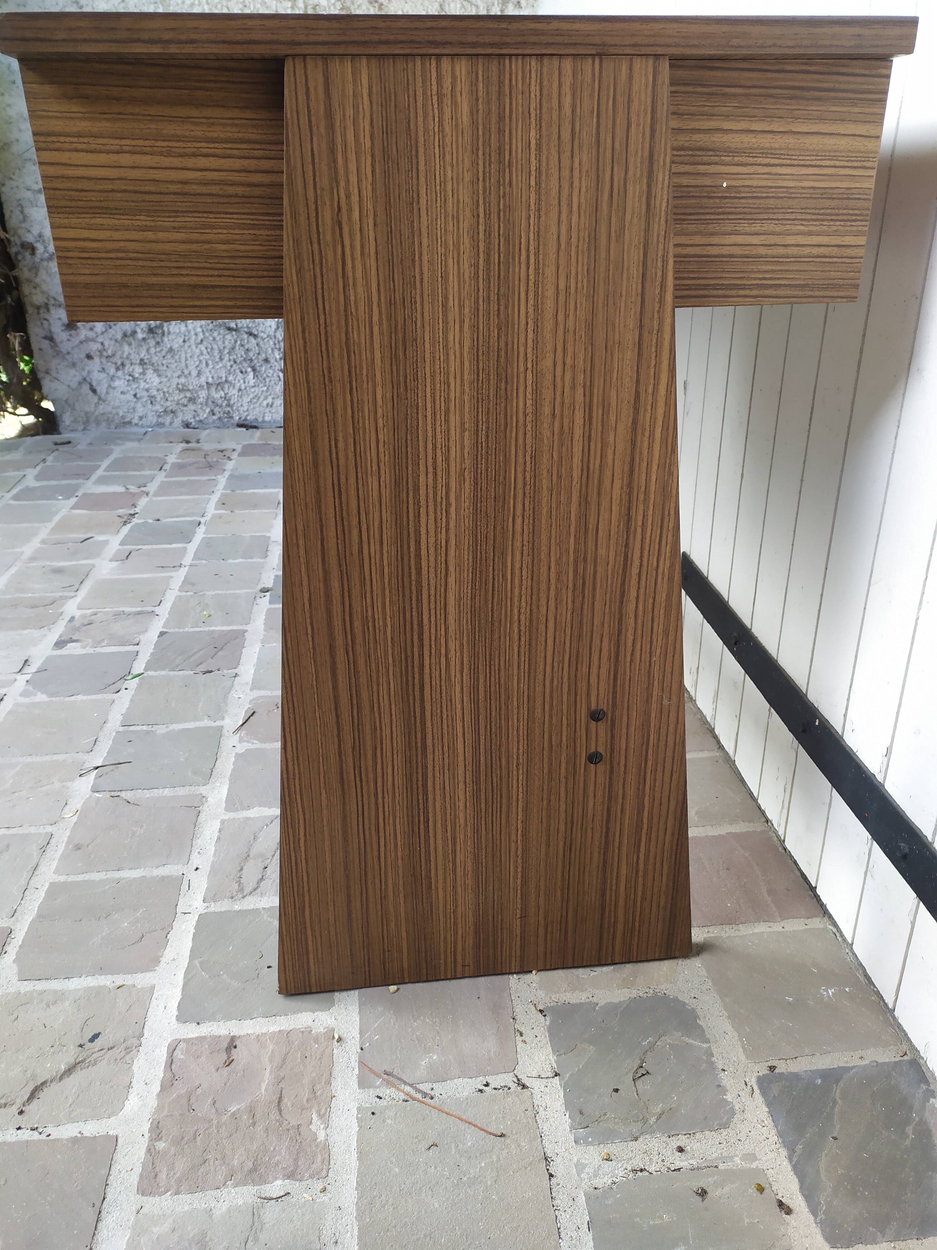 Vintage desk in brown formica