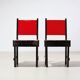 Rare paire de chaises de salle à manger modernistes des années 1930