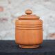 Art Deco wooden box, storage box, turned wooden pot, pot with lid, interior decoration.