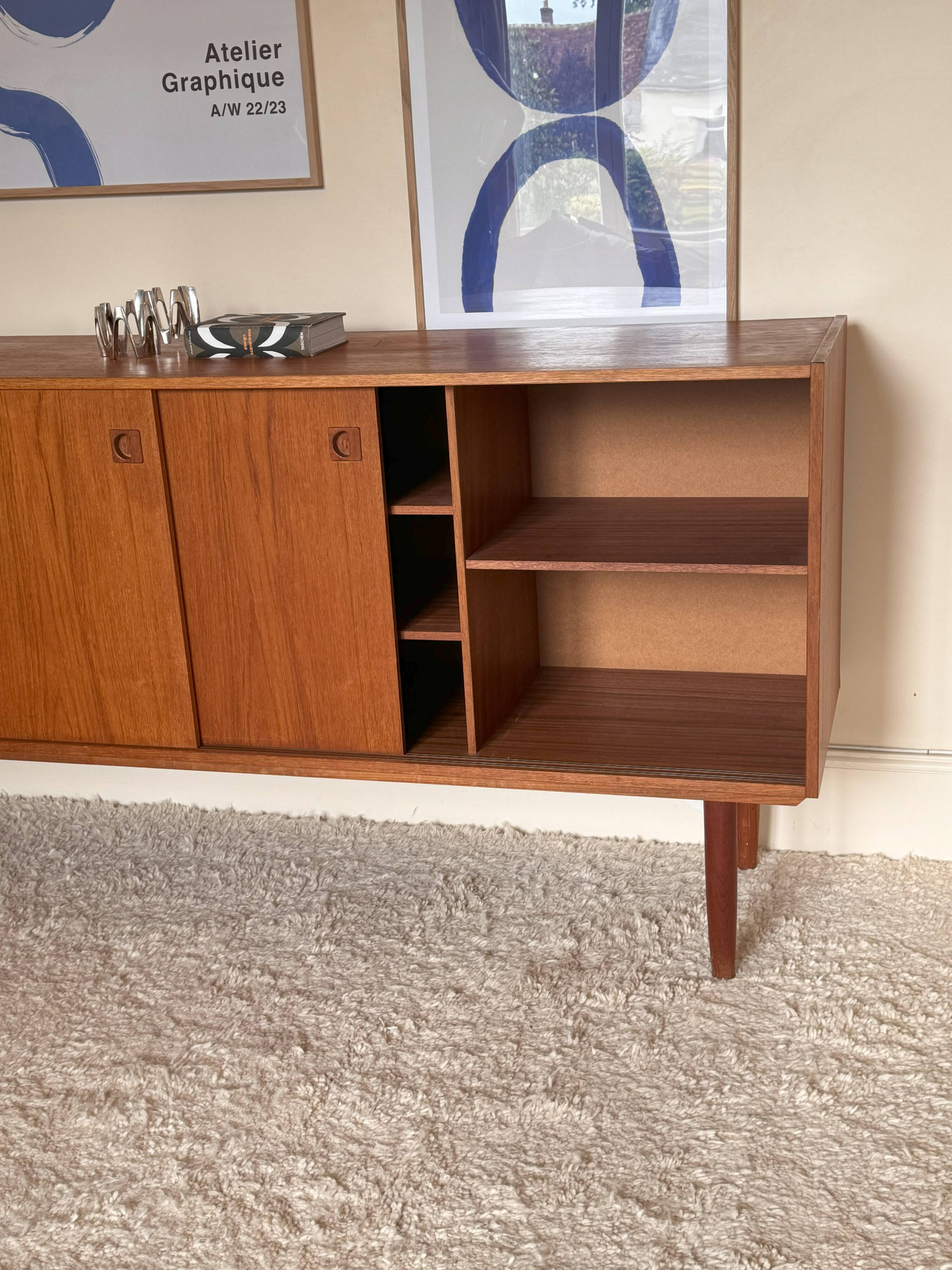 Vintage Scandinavian teak Royal Board sideboard