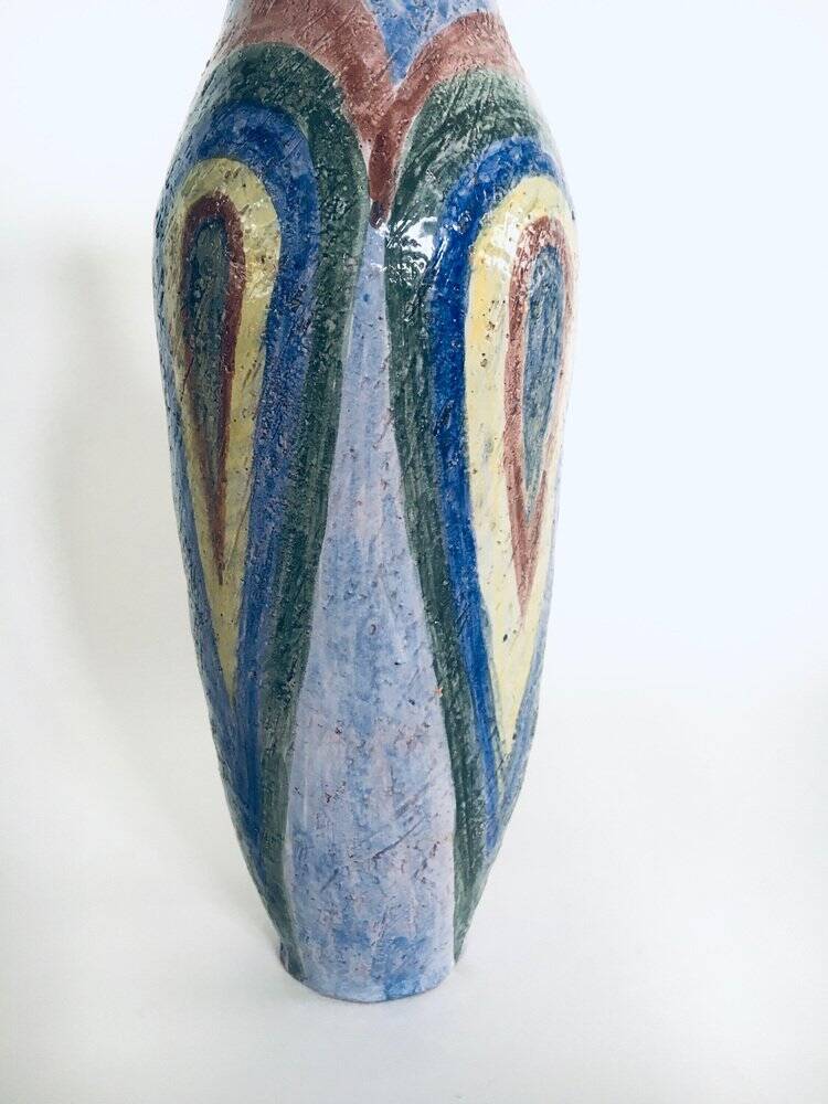 Vintage Handmade Art Studio Pottery Vase, 1980s