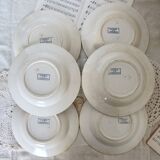 6 assiettes creuses en terre de fer Sarreguemines U&C modèle Luchon
