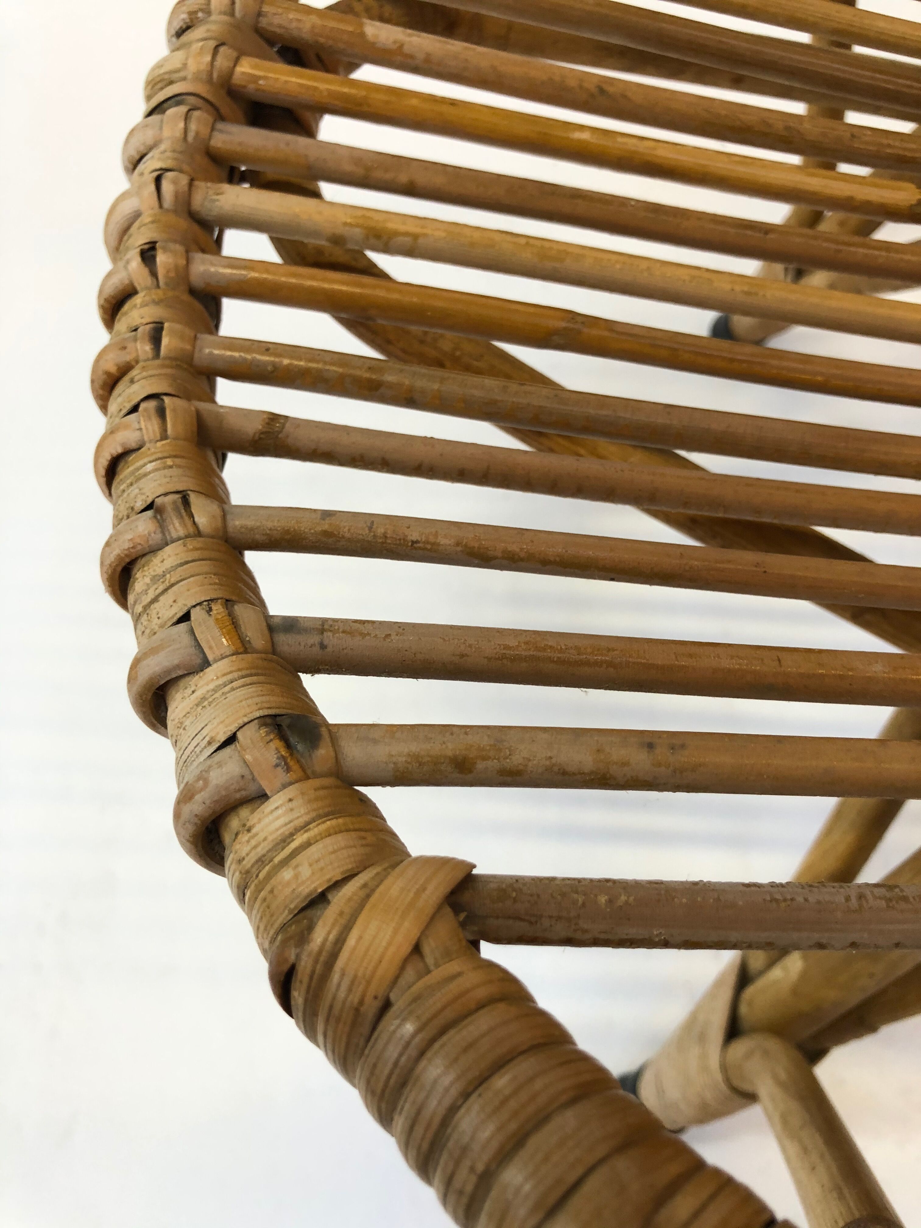 Rattan armchair by Rohe Noordwolde, 1960