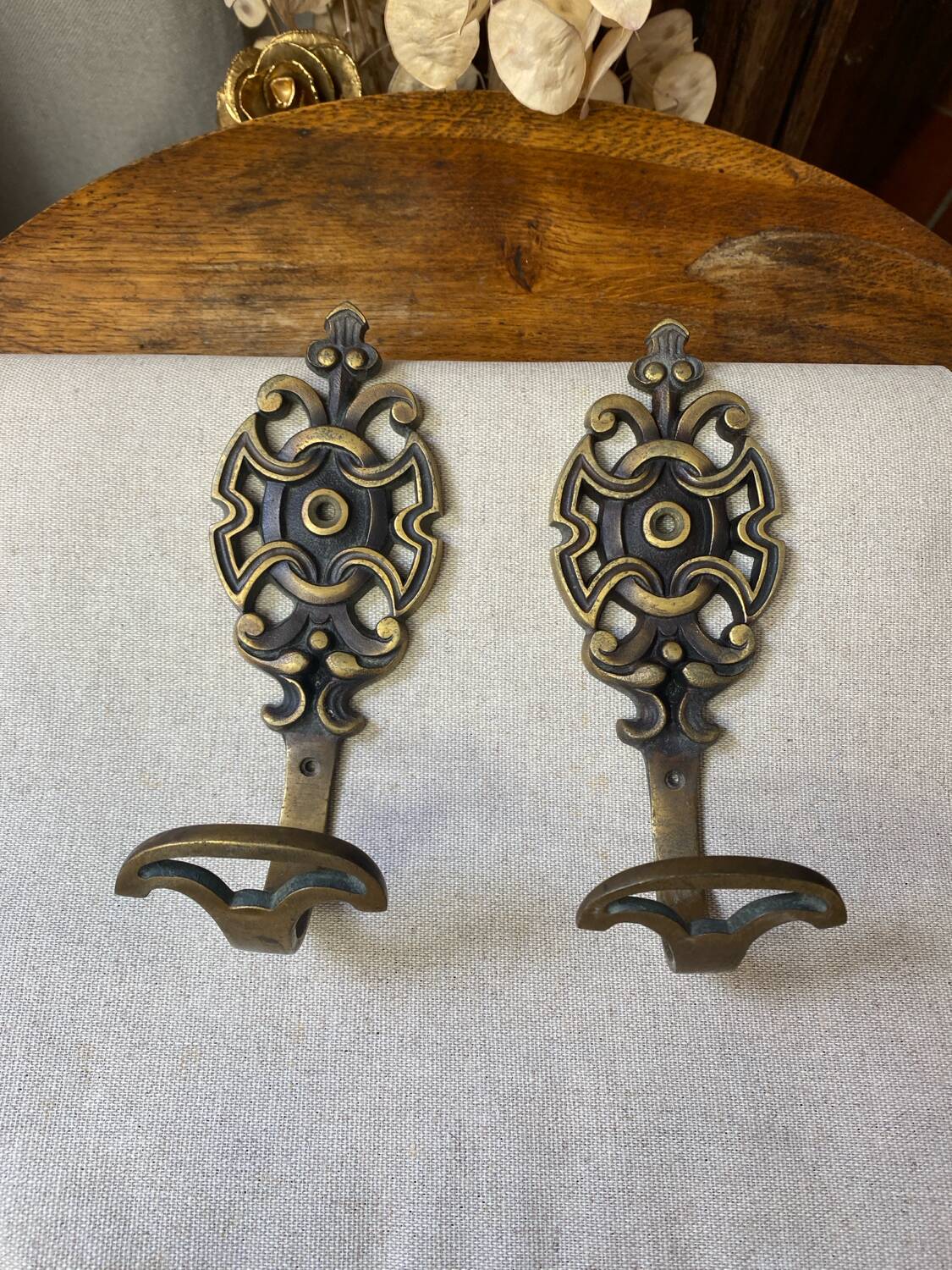 Patères en laiton massif