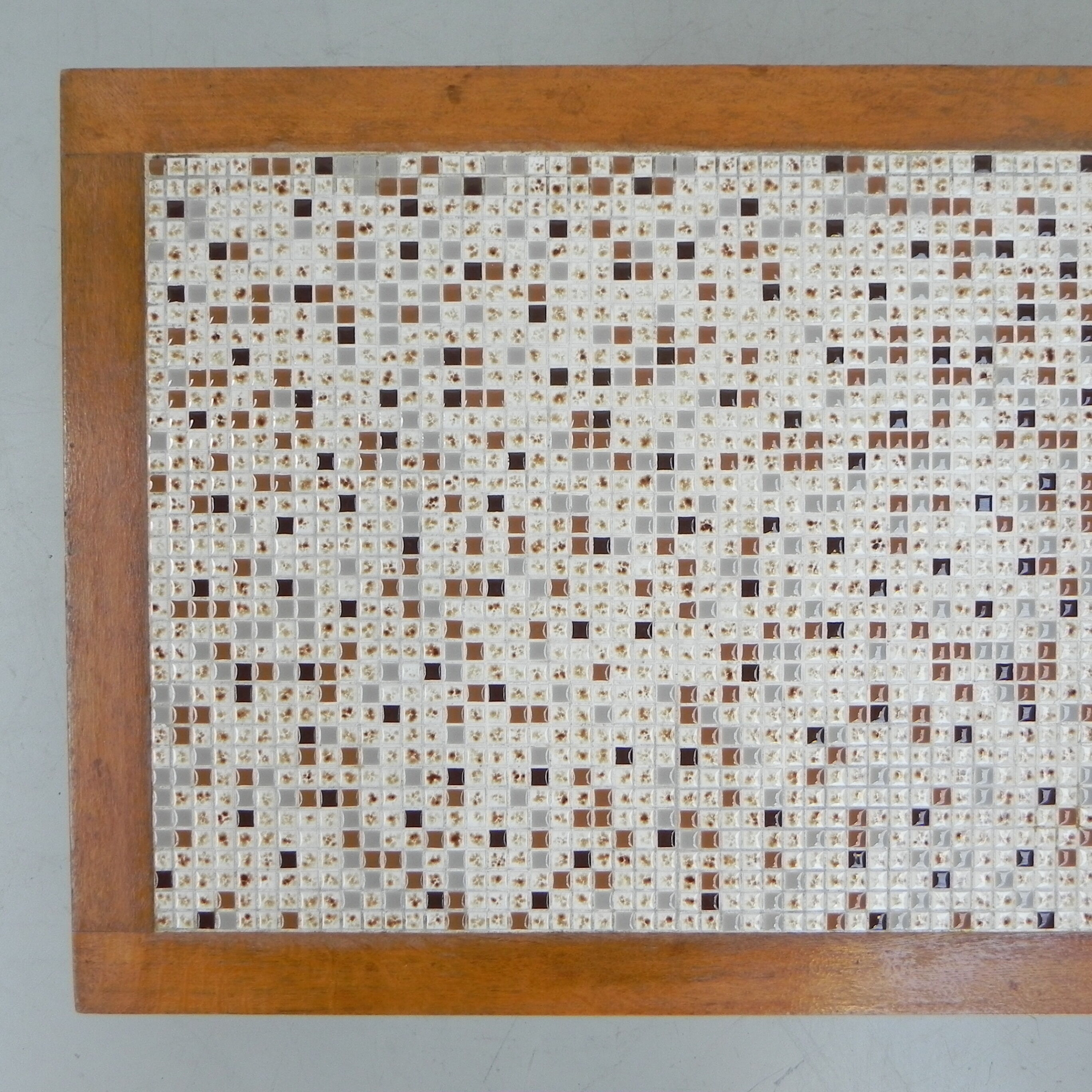 Vintage coffee table with mini tiles, tile table