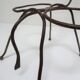 Sculptural zoomorphic gardener donkey metal patina rust vintage 50 60s