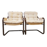 Pair of tubular armchairs 1960