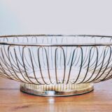 Silver metal fruit basket