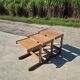 Set 3 nesting tables oak veneer 1970s brutalist
