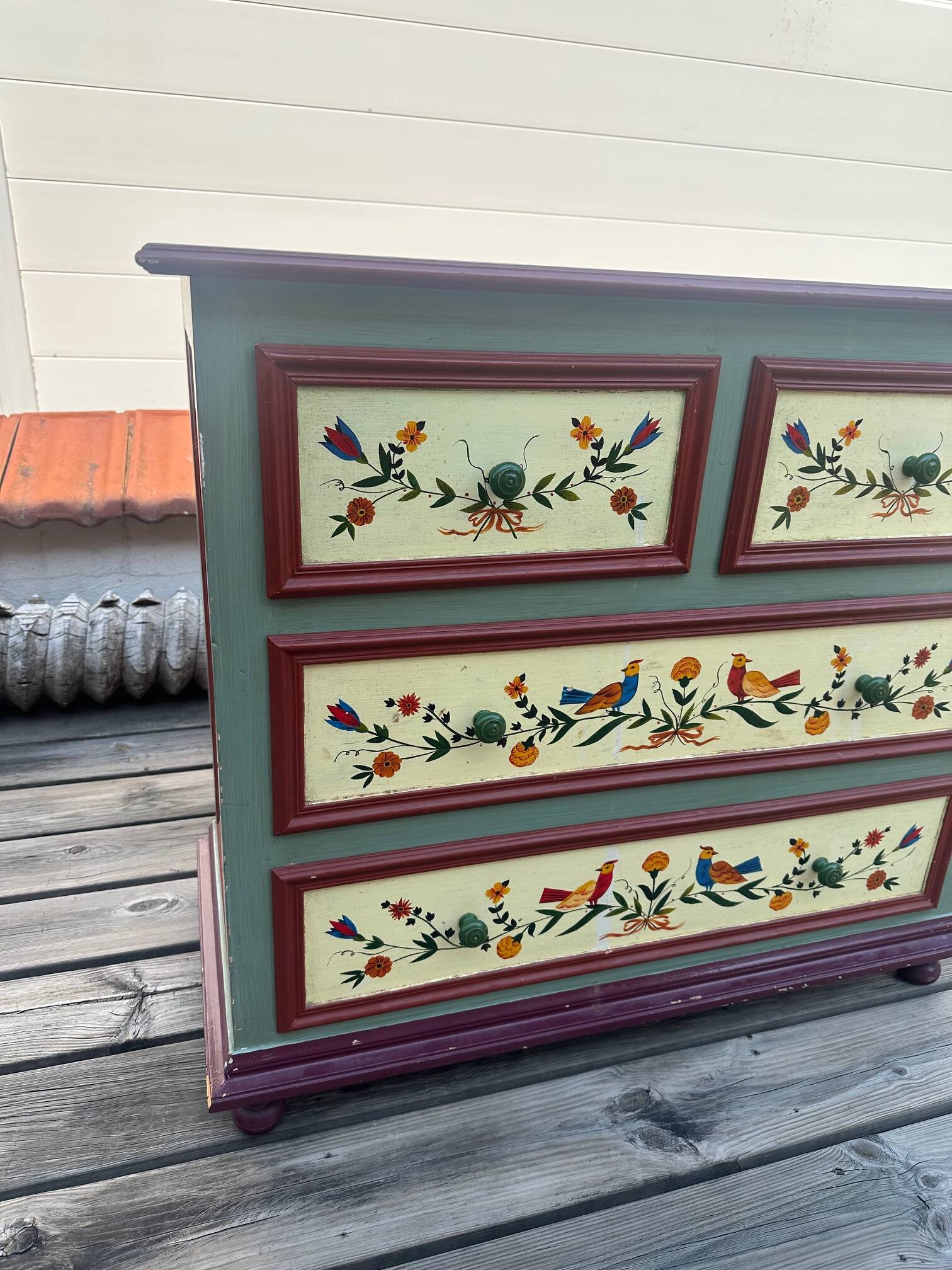Hand painted chest of drawers