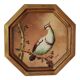 Tableau oiseau bois peint