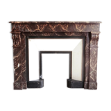 Antique wooden fireplace mantle