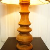 Solid wood "Herbier" lamp 1970