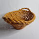 Fruit basket in golden yellow braided dab