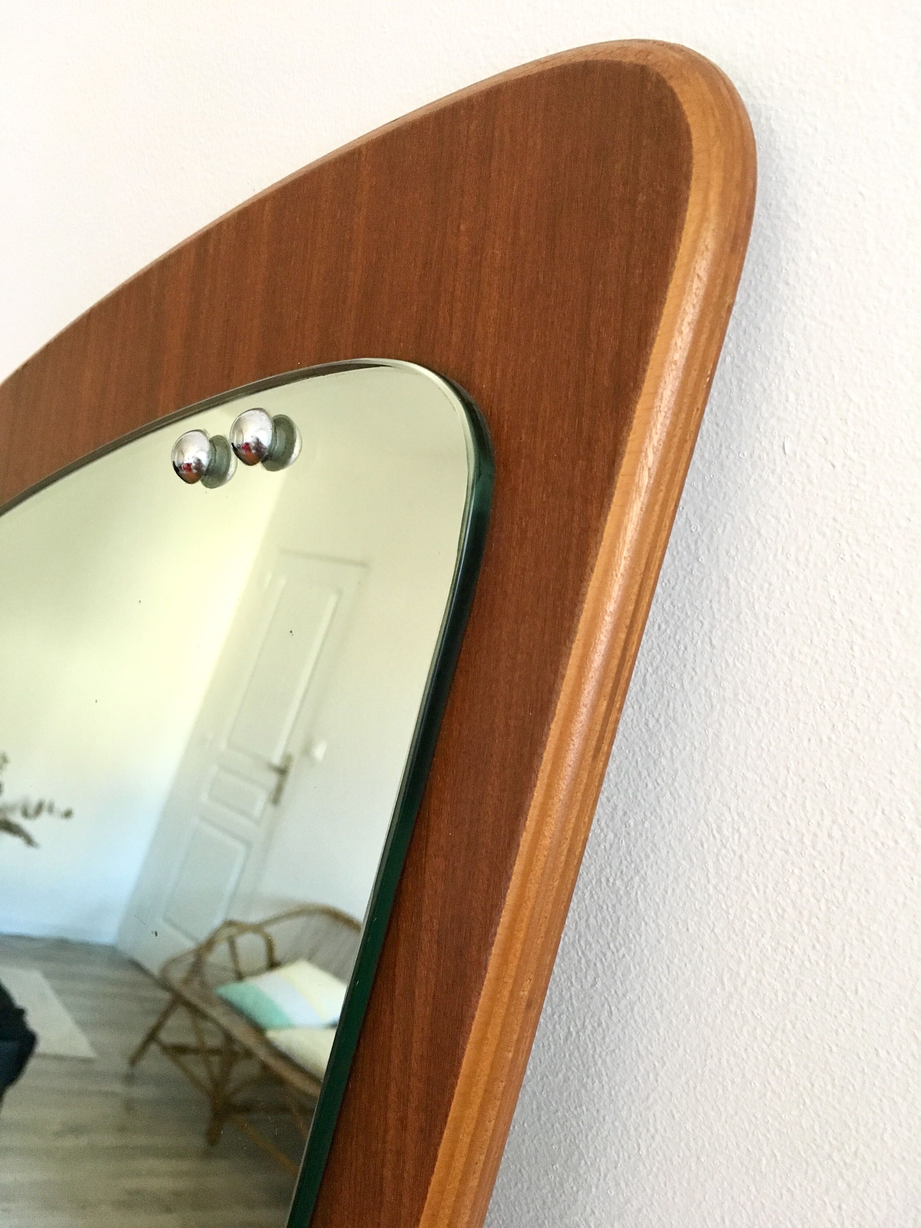 Asymmetrical Scandinavian mirror 77x37cm