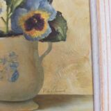 Canvas still life by F Villeneuve