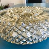 Round ceiling light in chiseled glass