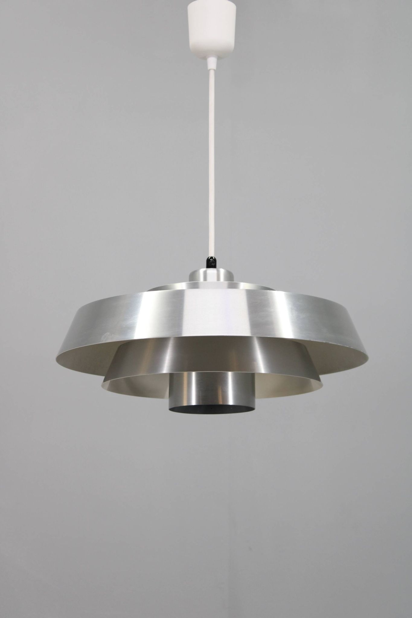 1970s Aluminium Pendant "NOVA " by Jo Hammerborg for Fog & Mørup, Denmark