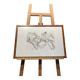Framed horse drawing.