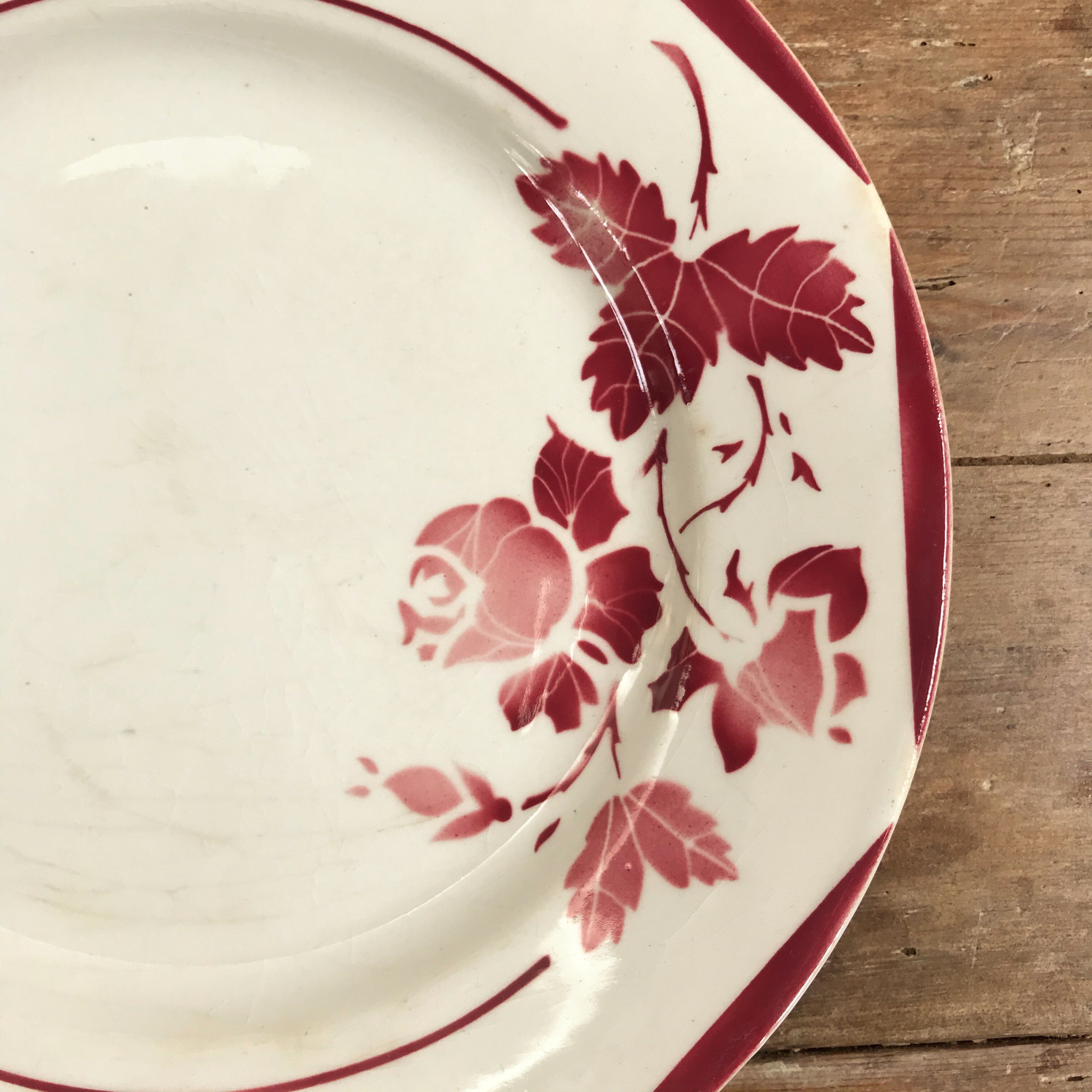 Four Gien porcelain plates